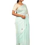 Sky Blue Viscose Chiffon Saree | All-Over Real Butta Work | Jaipurio Designer Collection